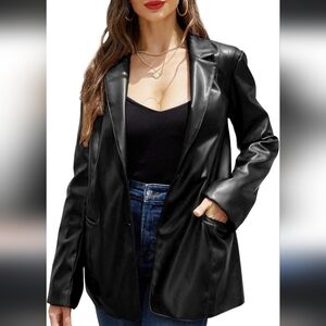 BOGO FREE❣️ SO faux leather blazer